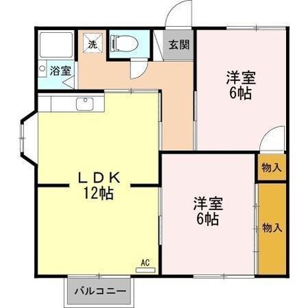 アメニティ津志田Ａの物件間取画像